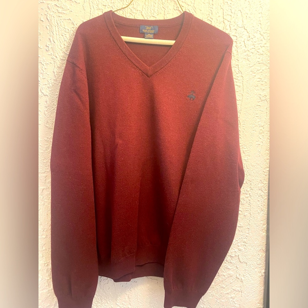 Red Brooks Brothers Merino Sweater